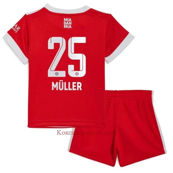 Koszulka FC Bayern Monachium Müller 25 2022-23 Domowa Dziecięca