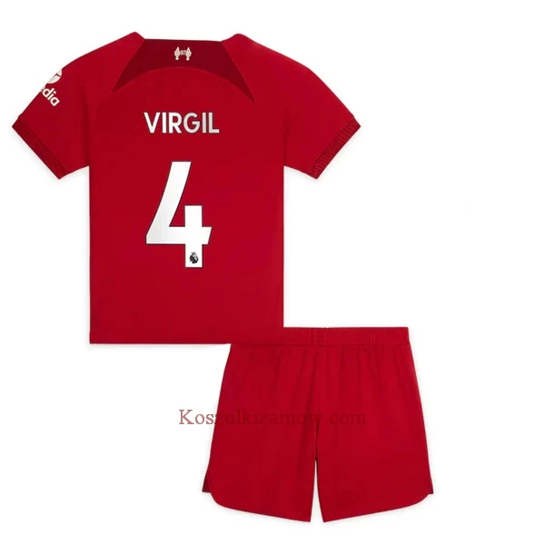 Koszulka Liverpool Virgil 4 2022-23 Domowa Dziecięca