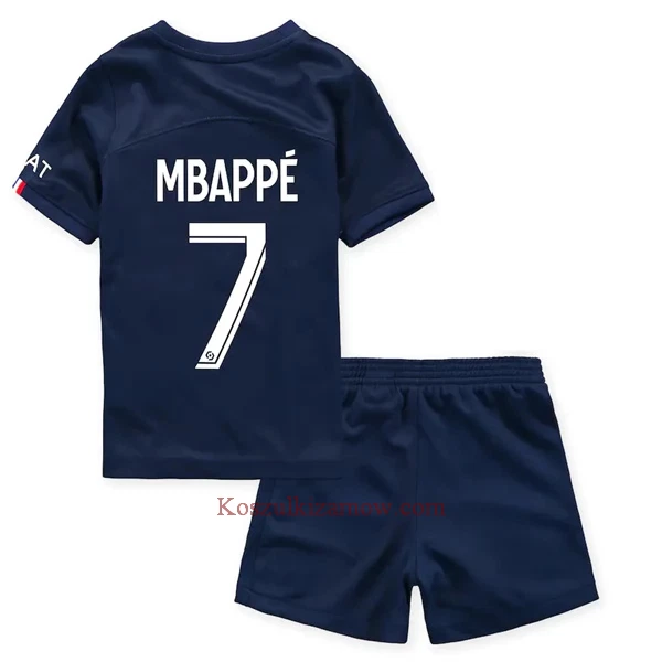 Koszulka Paris Saint-Germain Mbappé 7 2022-23 Domowa Dziecięca