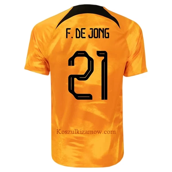 Koszulka Holandia Frenkie de Jong 21 MŚ 2022 Domowa