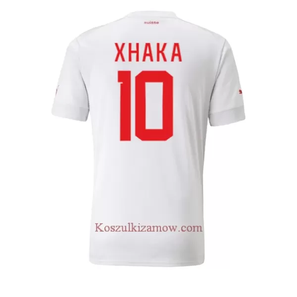 Koszulka Szwajcaria Granit Xhaka 10 MŚ 2022 Wyjazdowa