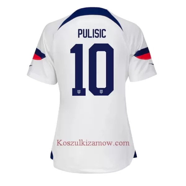 Koszulka USA Christian Pulisic 10 MŚ 2022 Domowa Damska