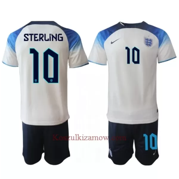 Koszulka Anglia Raheem Sterling 10 MŚ 2022 Domowa Dziecięca