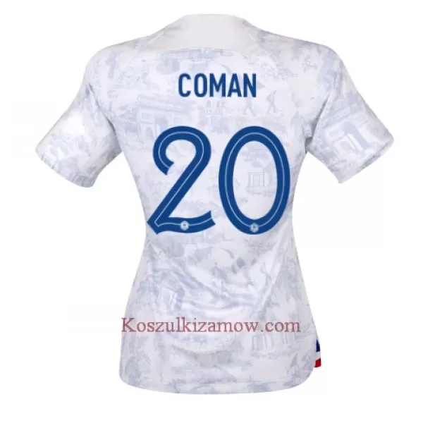 Koszulka Francja Kingsley Coman 20 MŚ 2022 Wyjazdowa Damska