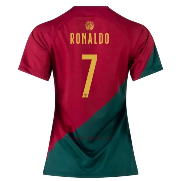 Koszulka Portugalia Cristiano Ronaldo 7 MŚ 2022 Domowa Damska