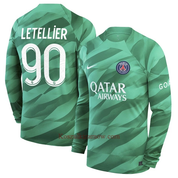 Koszulka Bramkarska Paris Saint-Germain Letellier 90 23/24 Domowa Długi Rękaw