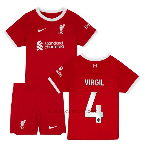 Koszulka Liverpool Virgil 4 23/24 Domowa Dziecięca