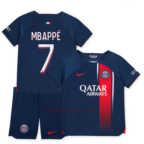 Koszulka Paris Saint-Germain Mbappé 7 23/24 Domowa Dziecięca