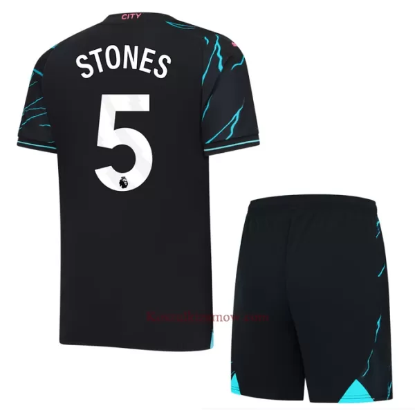 Koszulka Manchester City Stones 5 23/24 Trzecia Dziecięca