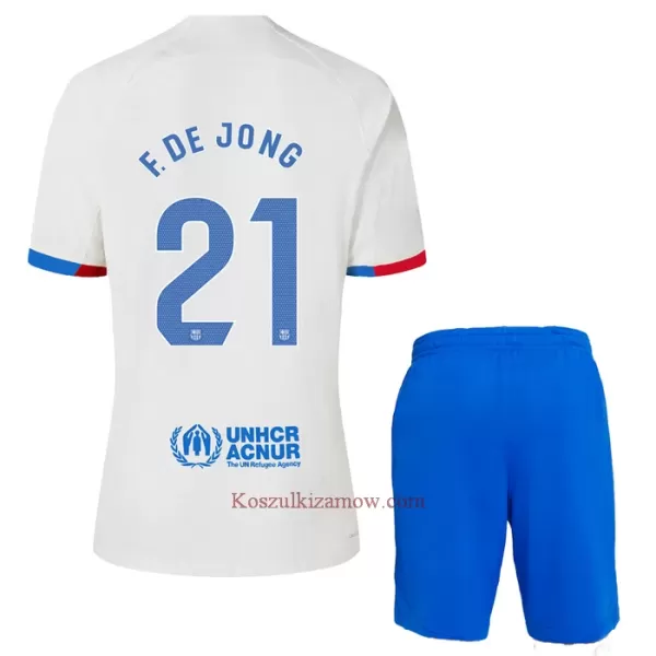 Koszulka FC Barcelona Frenkie de Jong 21 23/24 Wyjazdowa Dziecięca