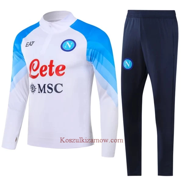 SSC Napoli Komplet Kurtki Treningowej 23/24 Biały