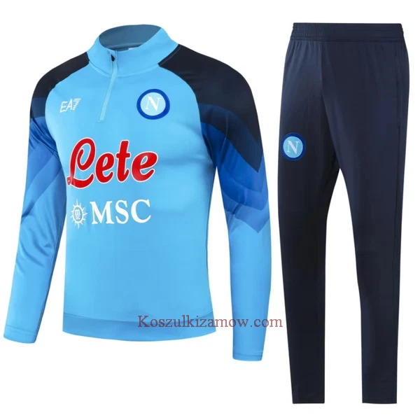 SSC Napoli Komplet Kurtki Treningowej 23/24 Niebieski