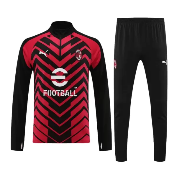 AC Milan Zestaw Bluzy Treningowej 23/24 Czerwony-Czarny