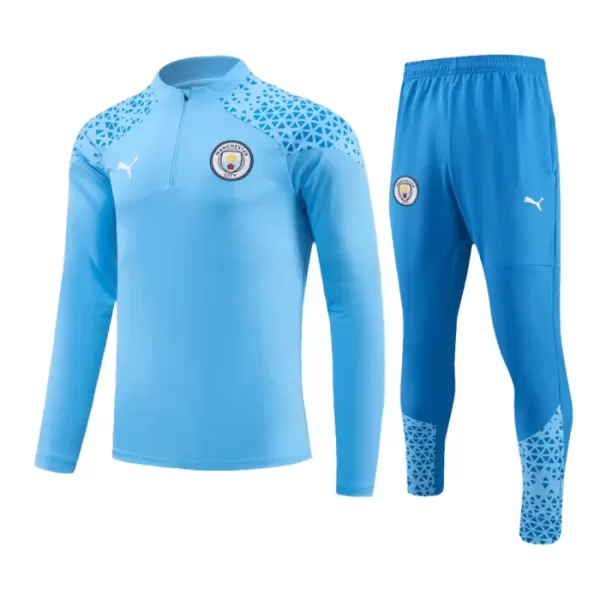 Manchester City Zestaw Bluzy Treningowej 23/24 Niebieski