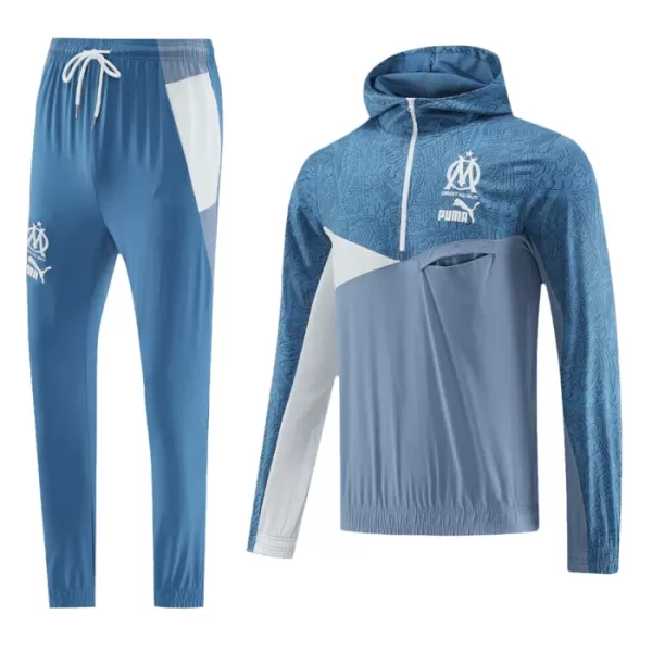 Olympique Marseille Hoodie Zestaw Bluzy Treningowej 23/24 Niebieski