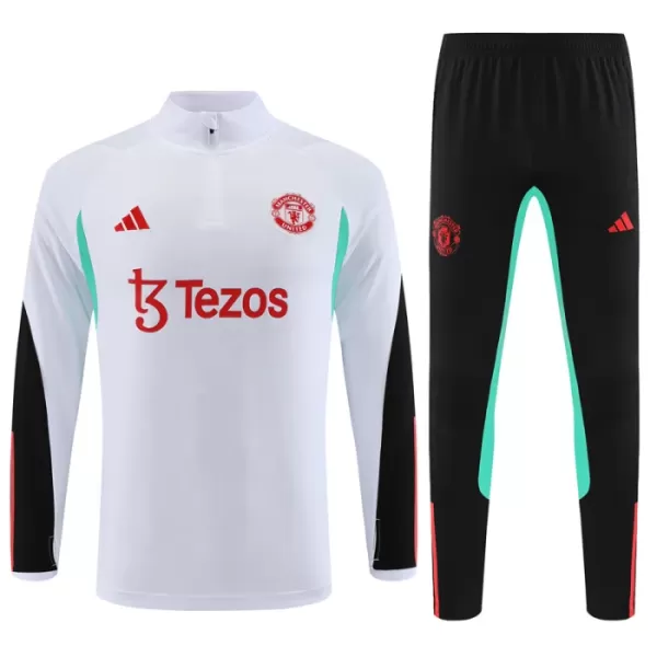 Manchester United Zestaw Bluzy Treningowej 23/24 Biały