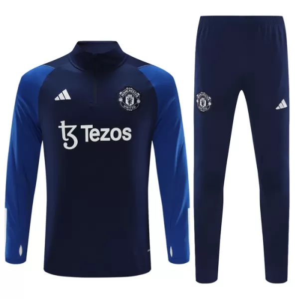 Manchester United Zestaw Bluzy Treningowej 23/24 Marynarka-Wojenna