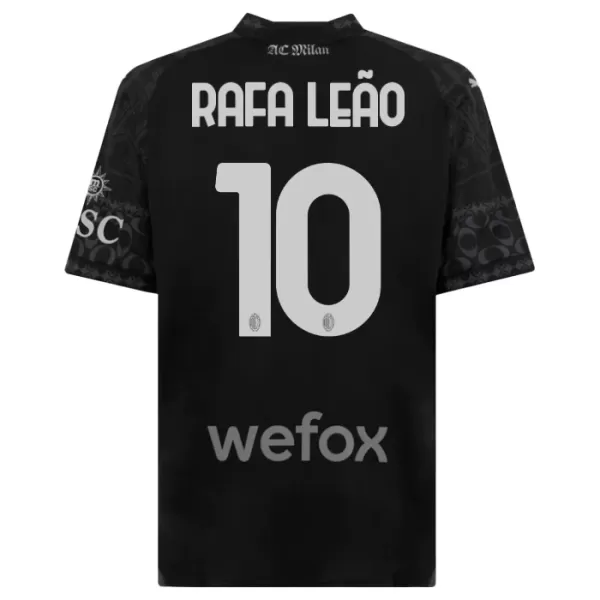 Koszulka AC Milan Rafael Leão 10 23/24 Czwarta Czarny