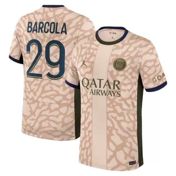 Koszulka Paris Saint-Germain Bradley Barcola 29 Jordan 23/24 Czwarta