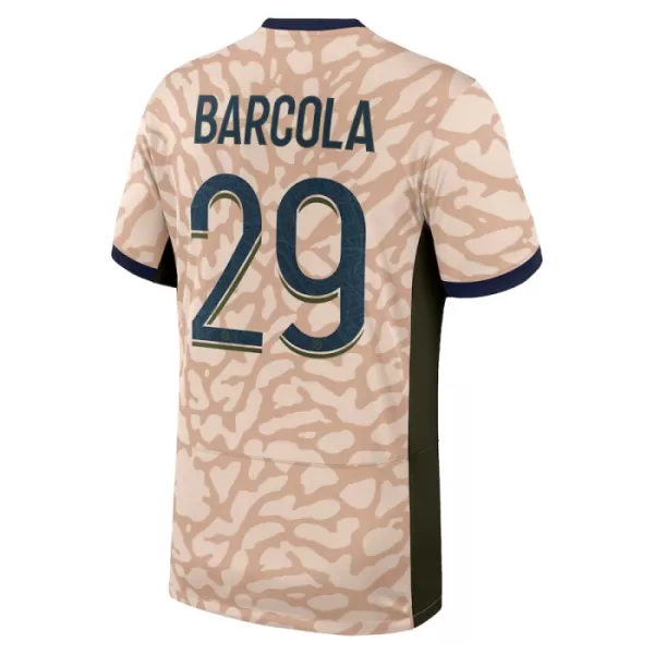 Koszulka Paris Saint-Germain Bradley Barcola 29 Jordan 23/24 Czwarta