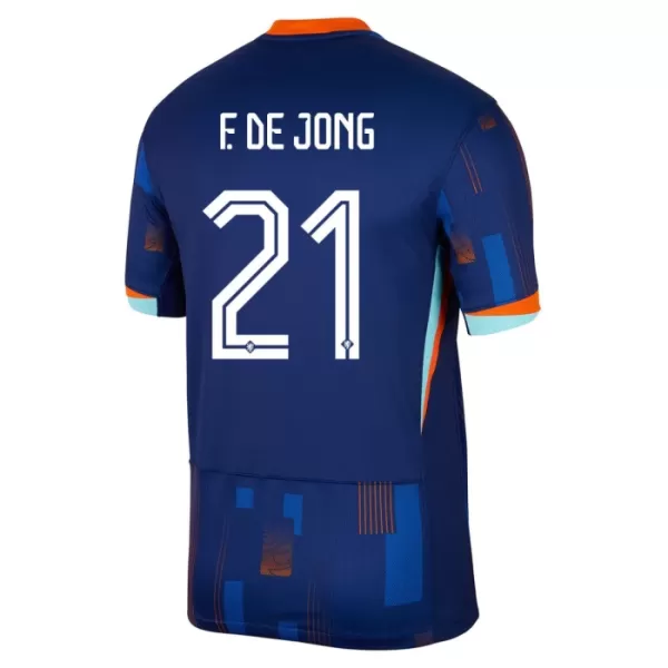 Koszulka Holandia Frenkie de Jong 21 EURO 2024 Wyjazdowa