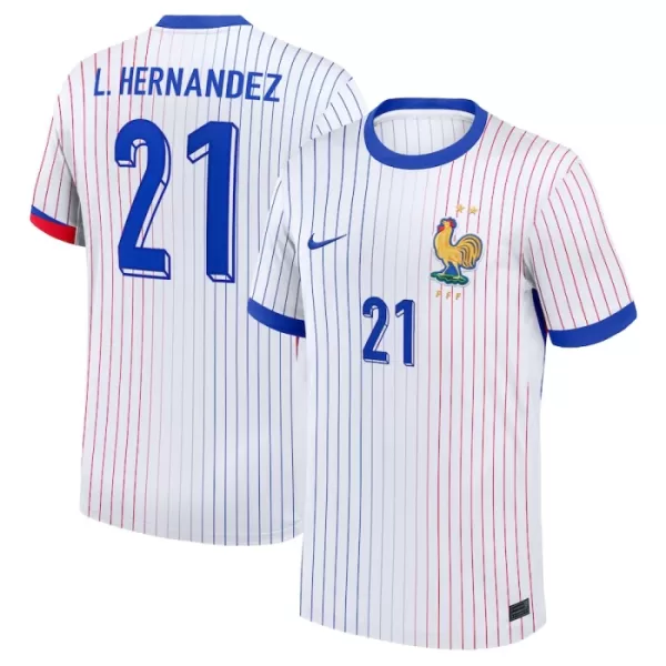 Koszulka Francja L. Hernandez 21 EURO 2024 Wyjazdowa