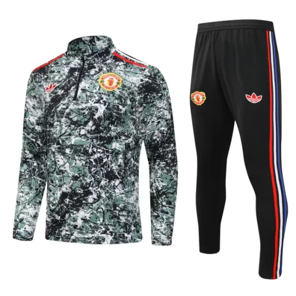 Manchester United Zestaw Bluzy Treningowej 24/25 Zielony