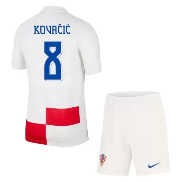 Koszulka Chorwacja Kovacic 8 EURO 2024 Domowa Dziecięca