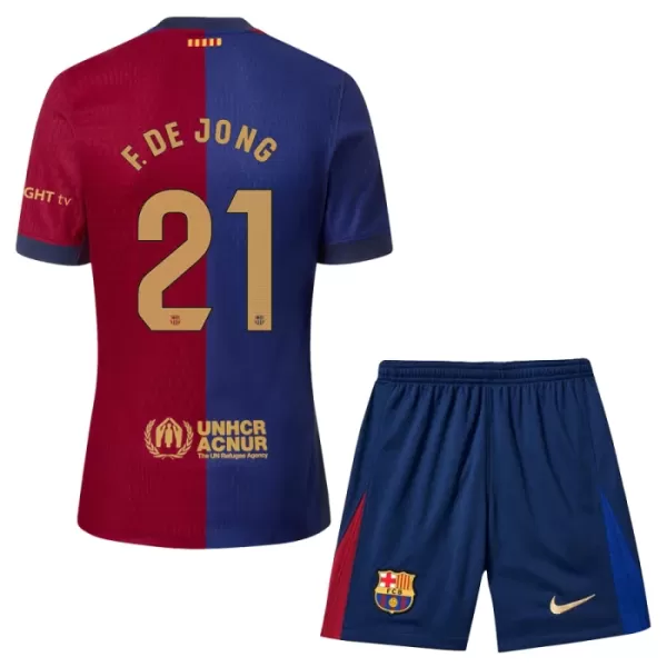 Koszulka FC Barcelona Frenkie de Jong 21 24/25 Domowa Dziecięca