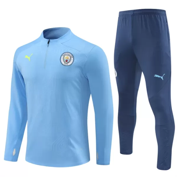 Manchester City Zestaw Bluzy Treningowej 24/25 Niebieski