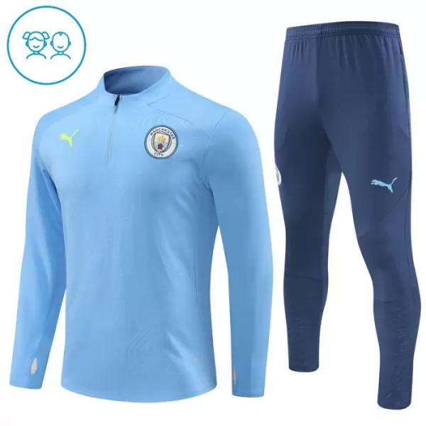 Manchester City Zestaw Bluzy Treningowej 24/25 Niebieski Dziecięca