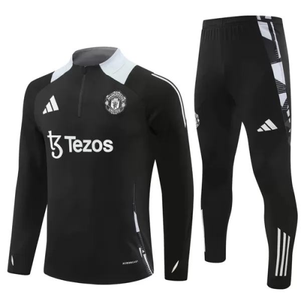 Manchester United Zestaw Bluzy Treningowej 24/25 Czarny