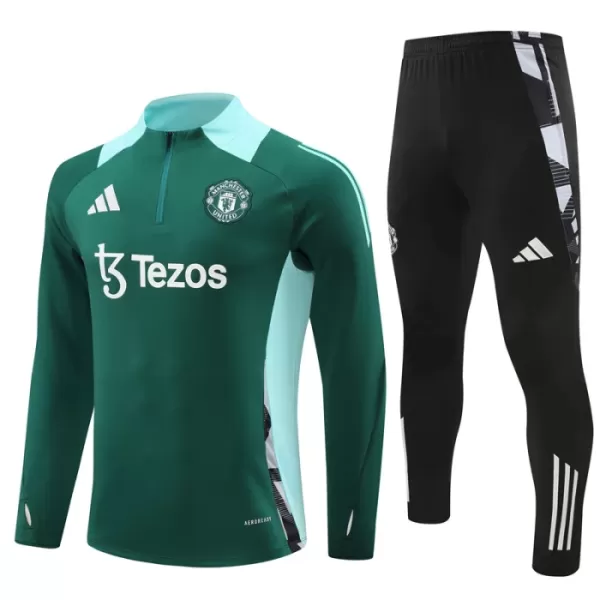 Manchester United Zestaw Bluzy Treningowej 24/25 Zielony