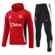 Manchester United Hoodie Zestaw Bluzy Treningowej 24/25 Czerwony